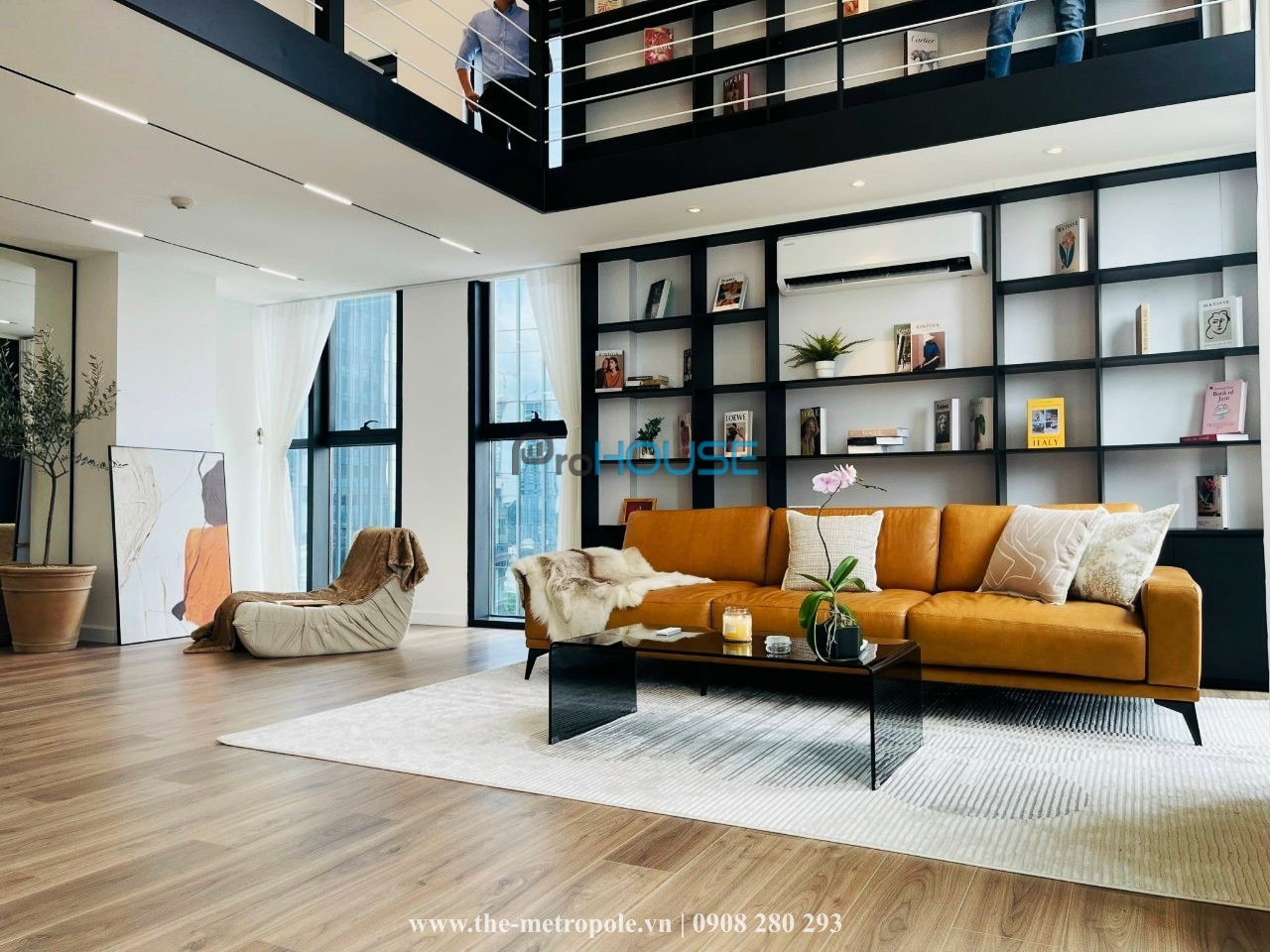 Loft apartment for rent in The Metropole Thu Thiem with amazing furniture